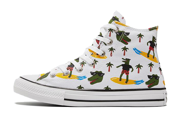 Детские кеды Converse Chuck Taylor All Star (бело-зеленые)