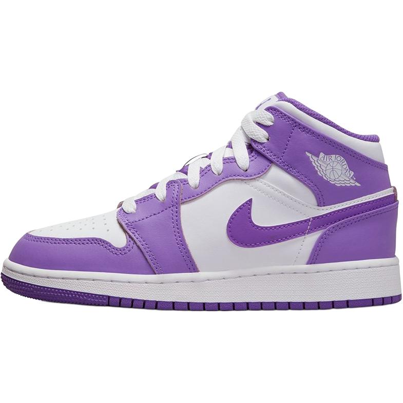 Кроссовки Jordan Air Jordan 1 Mid "White Purple" (бело-фиолетовые)
