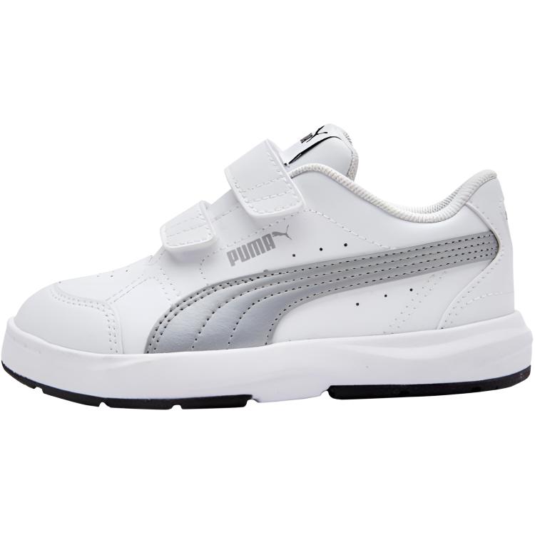 Детские кеды PUMA Evolve Court V (серебристо-белые)