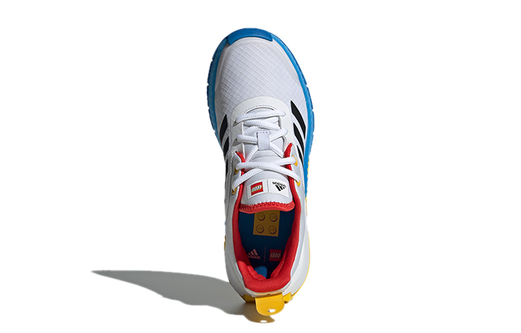 Детские кроссовки Lego x adidas Sport J (бело-черно-синие) — фото 7