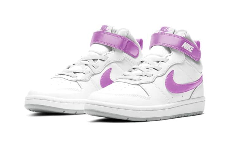 Детские кеды Nike Mid 2 (бело-фиолетовые) — фото 4