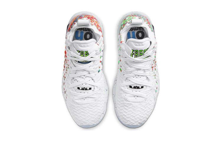Кроссовки Nike NikeLebron 17 GS (белые) — 白色/多色/黑 — фото 5