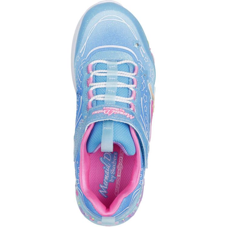 Детские кроссовки Skechers kids S-Lights Mermaid Dreams (синий / розовый) — фото 5