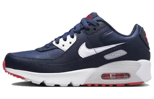 Nike Air Max 90 Leather Obsidian Track Red GS