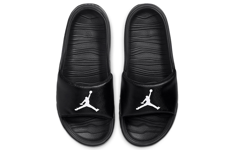 Шлепки Jordan Break GS (черно-белые) — Чёрныйбелый — фото 3