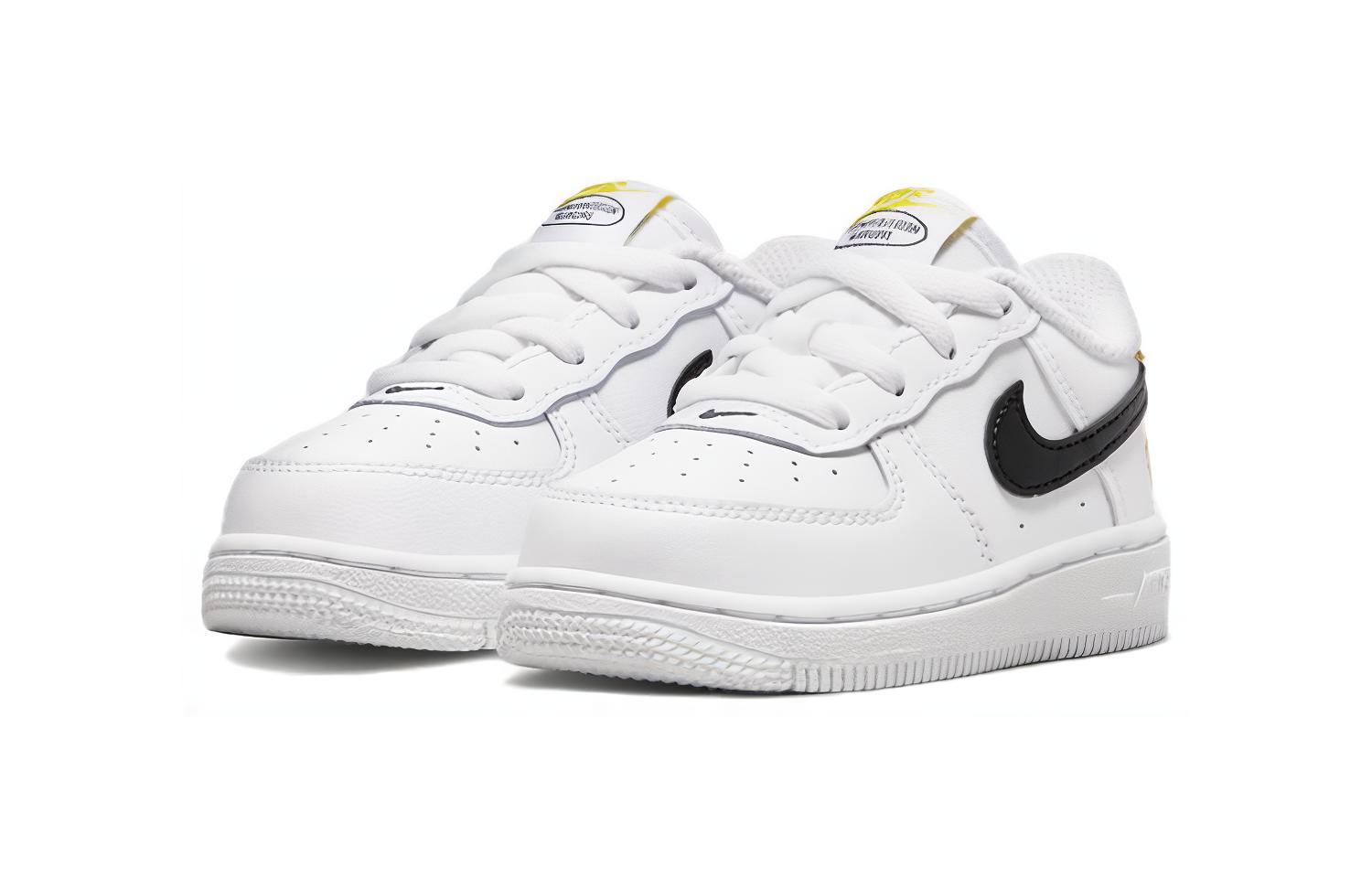 Мужские кеды Nike Air Force 1 LV8 (бело-черно-желтые) — Белый / чёрный / жёлтый — фото 5