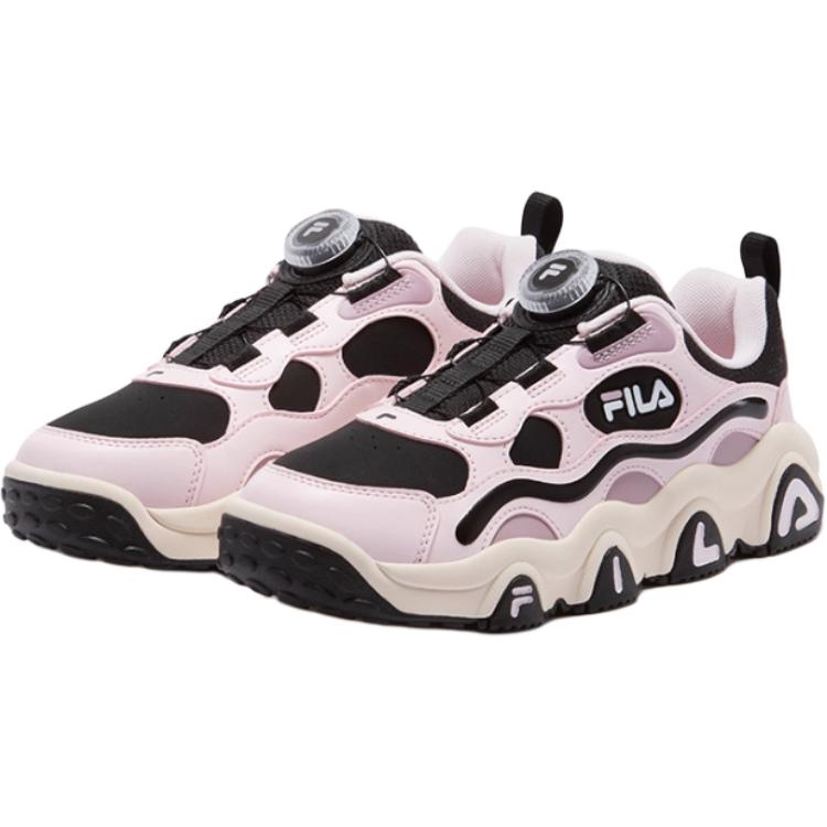 Детские кроссовки Fila KIDS Heritage-FHT JAGGER2 EC (бело-зеленые) — 黑/朴雾嫩粉/奶白/紫罗兰冰 — фото 3