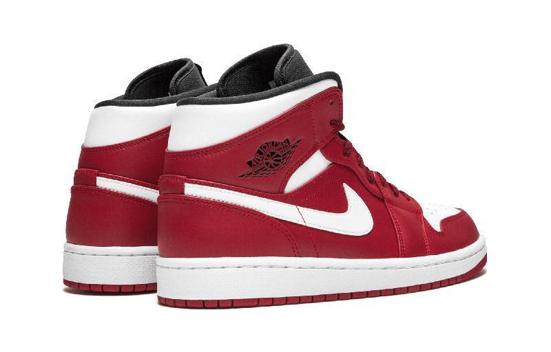 Кроссовки Jordan Air Jordan 1 (красно-бело-черные) — Красный / белый / чёрный — фото 4
