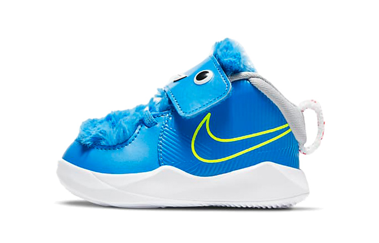 Детские кроссовки Nike Team Hustle D 9 Lil (сине-белые)