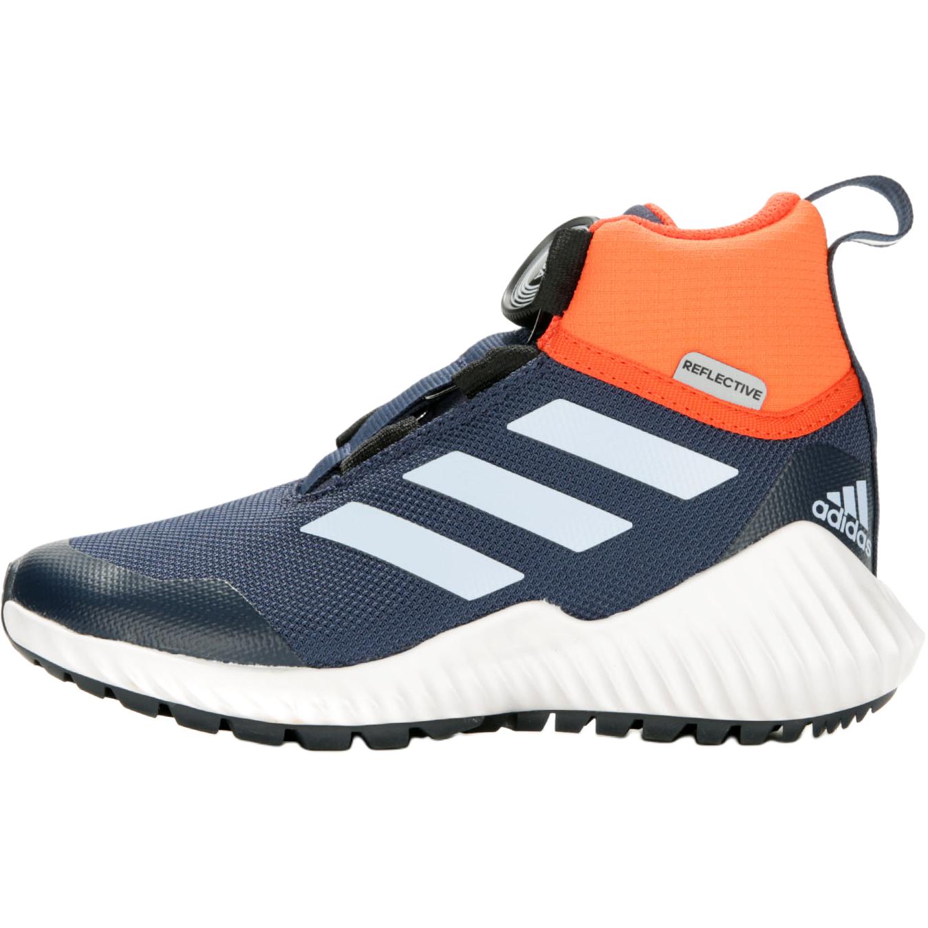Детские ботинки adidas Fortatrail Boa K (сине-оранжевые)