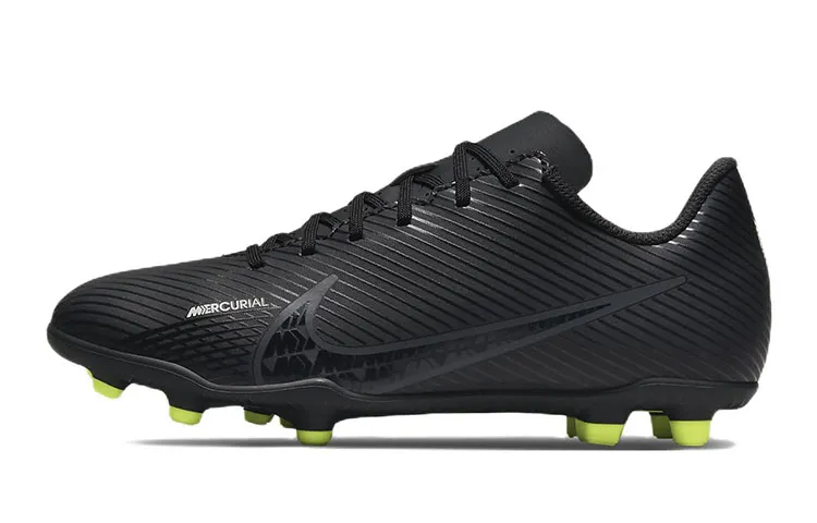 Nike Mercurial Vapor 15 Club Slip Resistant Abrasion Resistant Low top Soccer Shoes Black Kids'