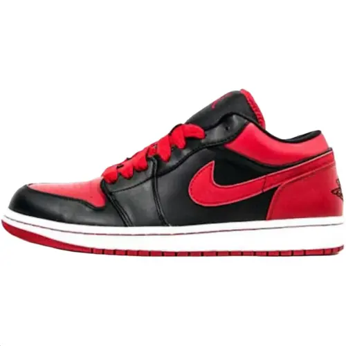 Jordan 1 Low top Skateboard Shoes Red Black Unisex