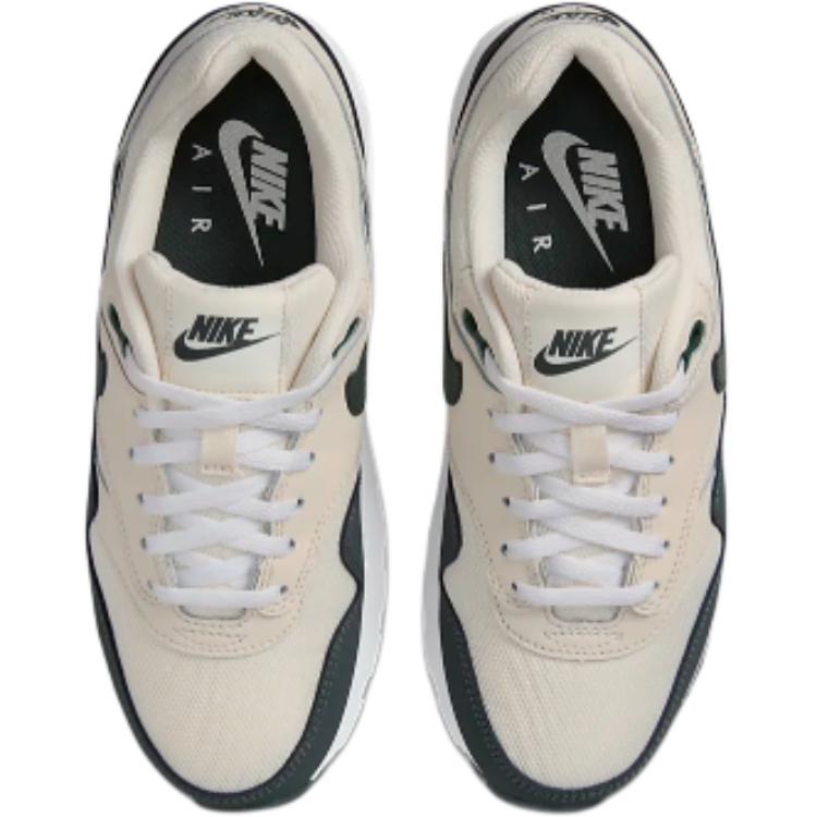 Кроссовки Nike NikeAir Max 1 GS (бежево-зеленые) — Бежевый — фото 4
