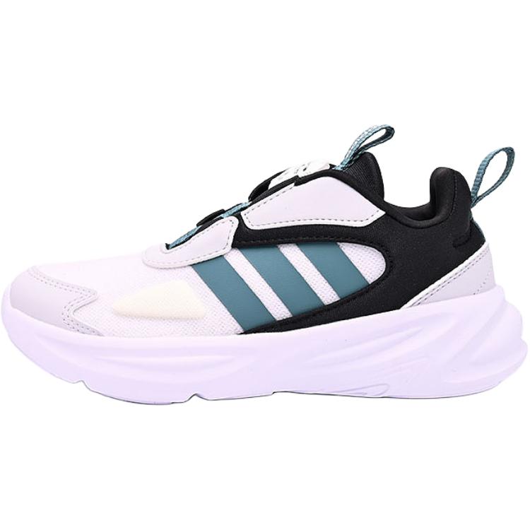 Детские кроссовки adidas (бело-черно-зеленые)