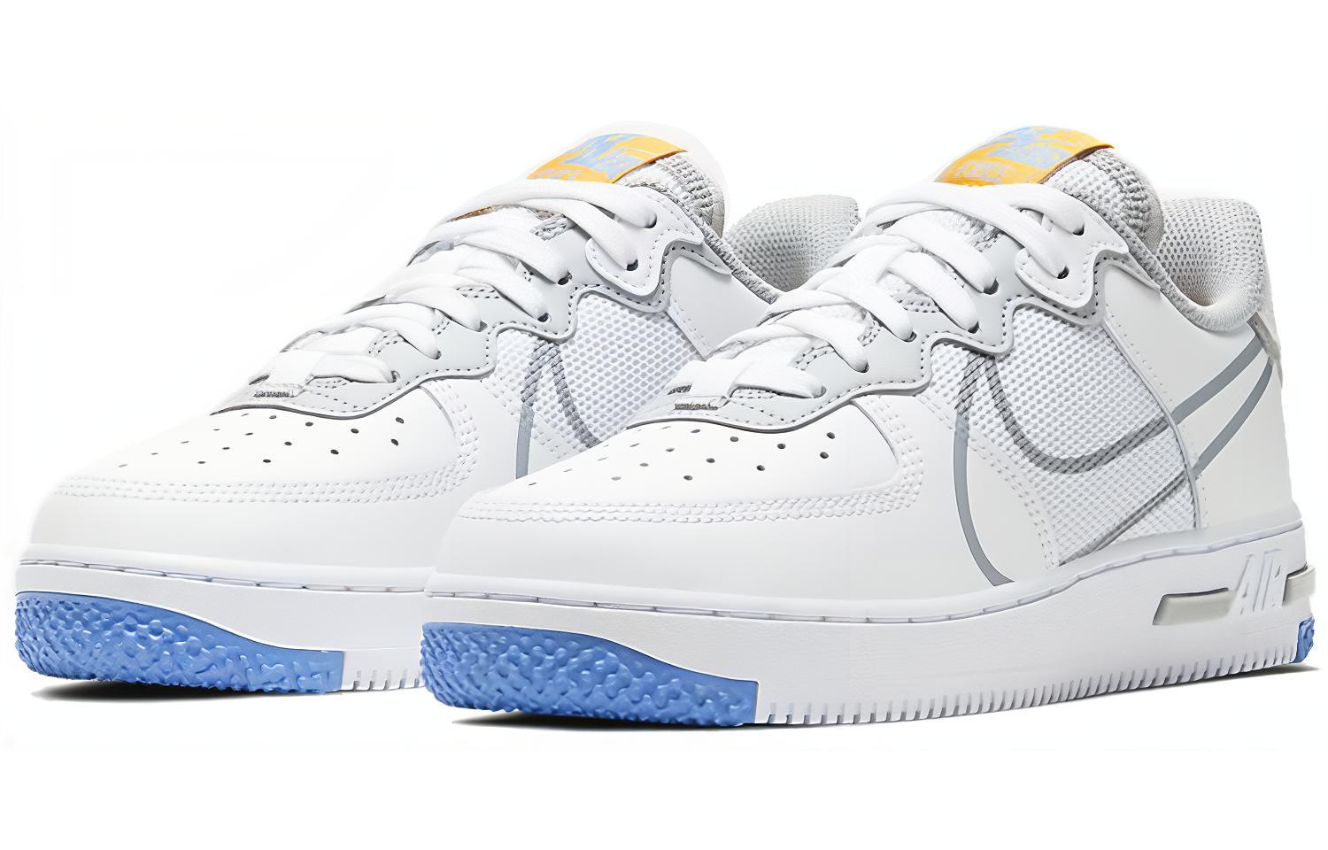 Кеды Nike NikeAir Force 1 React GS (бело-синяя) — фото 5