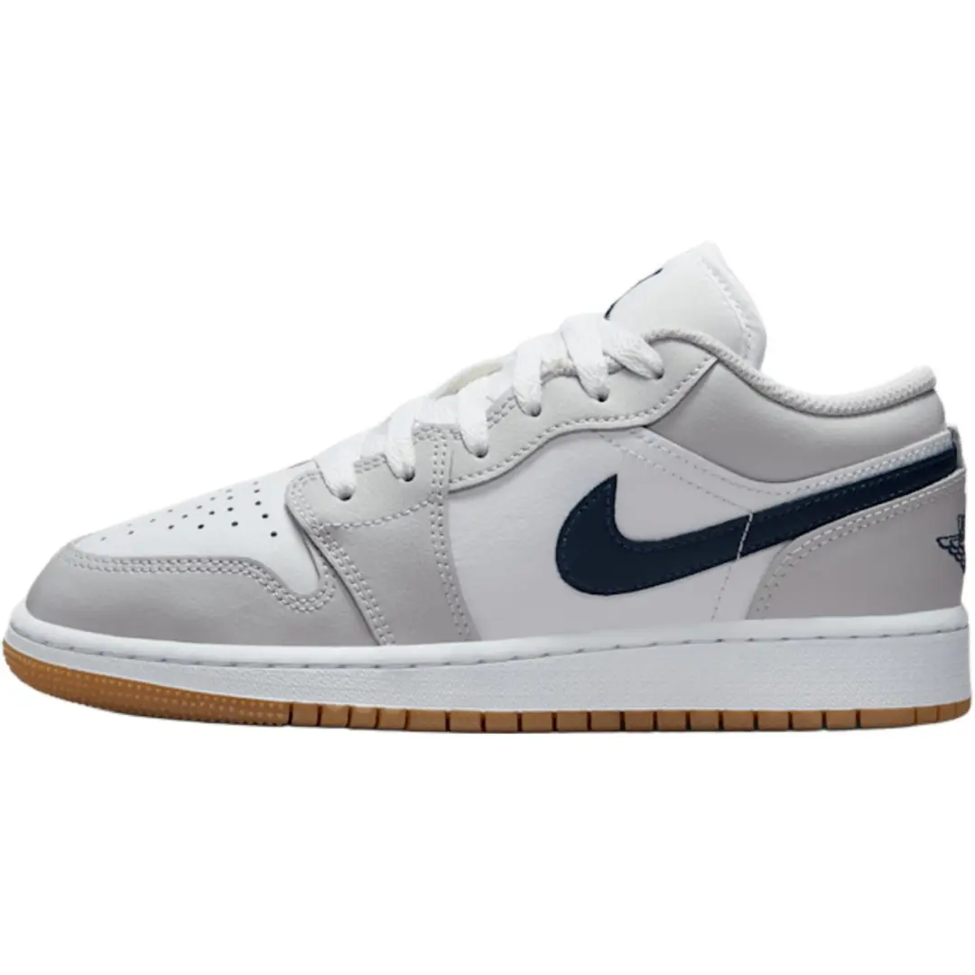 Jordan Air Jordan 1 Low top Children's Basketball Shoes White/Gray Unisex
