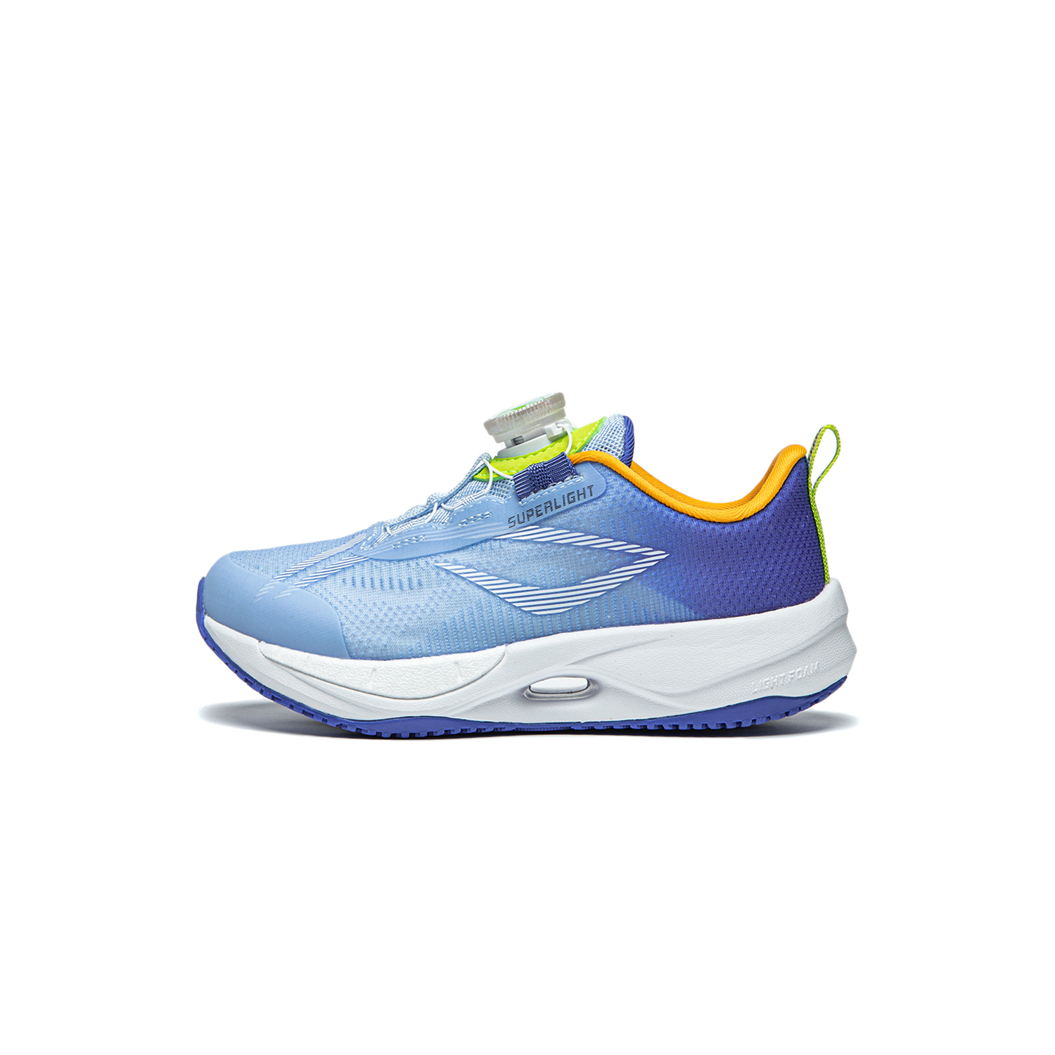 Li Ning Children's Super Light 21 Kids Lightweight High Resilience Durable Fast Easy to Put on and Take Off Rebound Children's Casual Shoes Glacier Blue/Brilliant Blue Children's Style