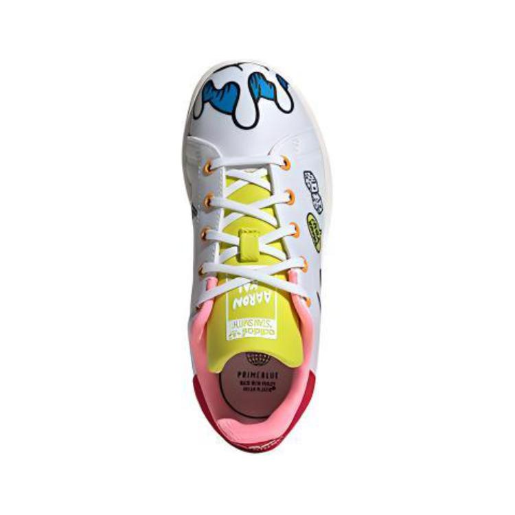 Кеды adidas originals STAN SMITH C Primeblue (бело-желтые) — фото 5