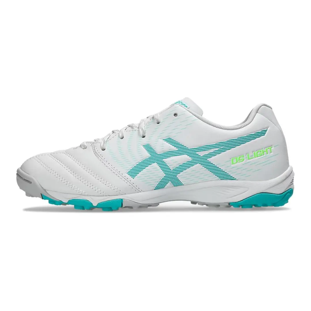 ASICS Ds Light JR Abrasion Resistant Low top Kids' Soccer Shoes White Cyan Kids'