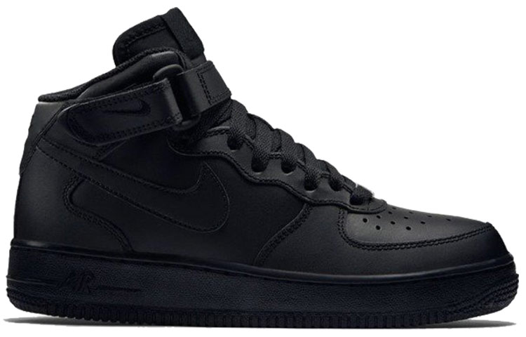Кеды Nike NikeAir Force 1 GS (черный) — Чёрный — фото 4