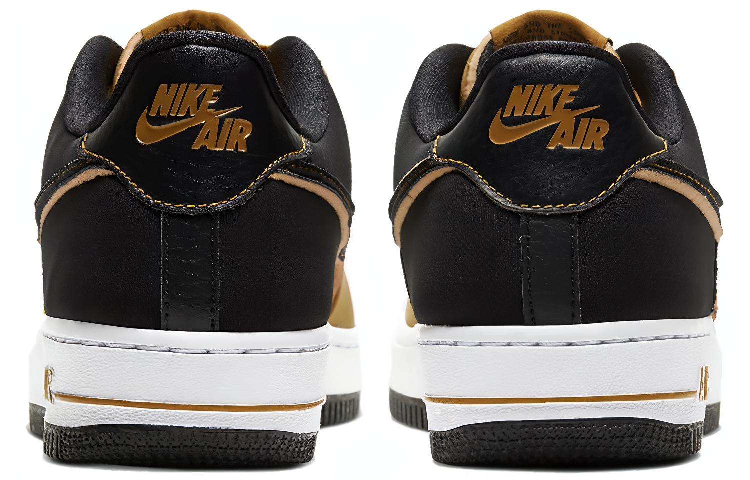 Мужские кроссовки Nike Air Force 1 GS (черно-пшеничные) — фото 5