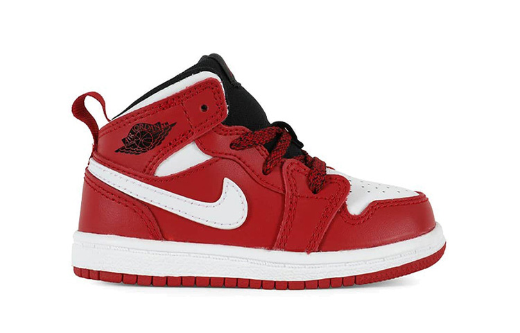 Детские кроссовки Jordan Air Jordan 1 (красный / белый / черный) — Красный / белый / чёрный — фото 2