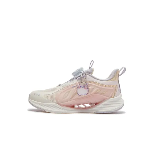 Xtep Hydrogen Wind 8.0, comfortable for sports, non-slip and wear-resistant, low-cut children's running shoes, sail white and water pink, children's style