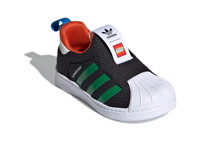Детские кеды adidas Originals Superstar 360 (черно-бело-зелено-желтые) — Чёрный / белый / зелёный / жёлтый — фото 5