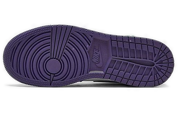 Кеды Jordan Air Jordan 1 Mid (бело-зеленые) — Белыйзелёный — фото 7