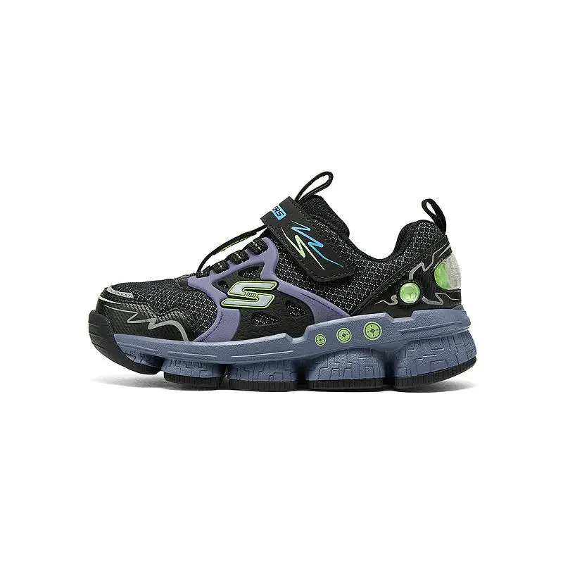 Skechers Kids BOYS Slip Resistant, Abrasion Resistant, Breathable Low top Kids' Training Shoes Black Green Kids'