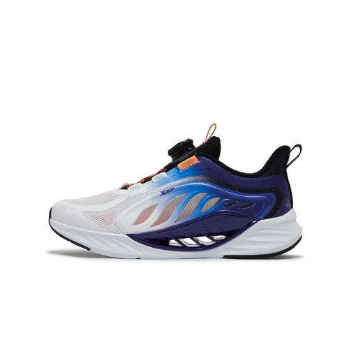 Xtep Hydrogen Wind 8.0 Scientific Foot Protection Mesh Breathable Rebound Support Wear-Resistant Anti-Slip Low-top Children's Running Shoes Xtep White Gentian Purple Beijing Blue Children's Style