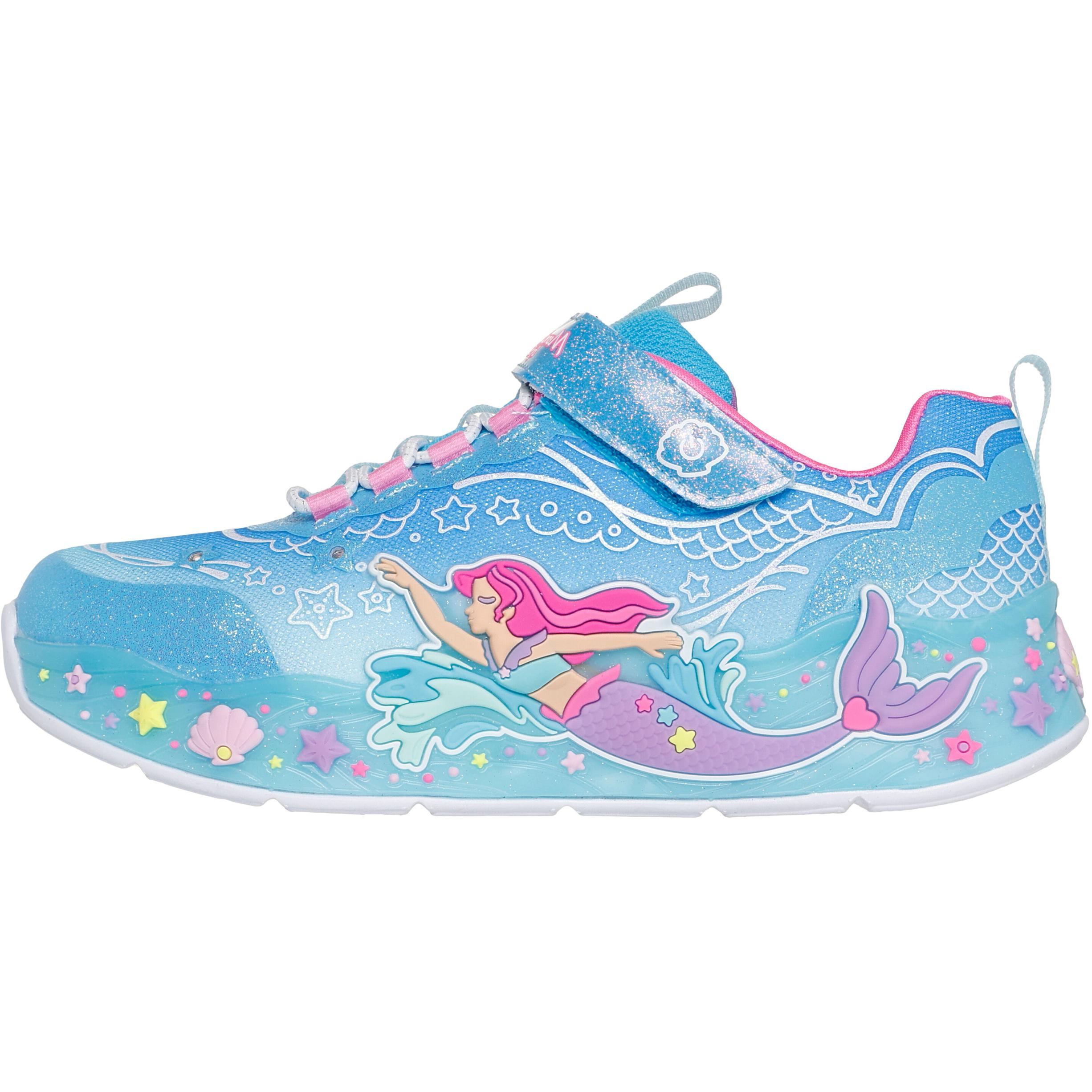 Детские кроссовки Skechers kids S-Lights Mermaid Dreams (синий / розовый)