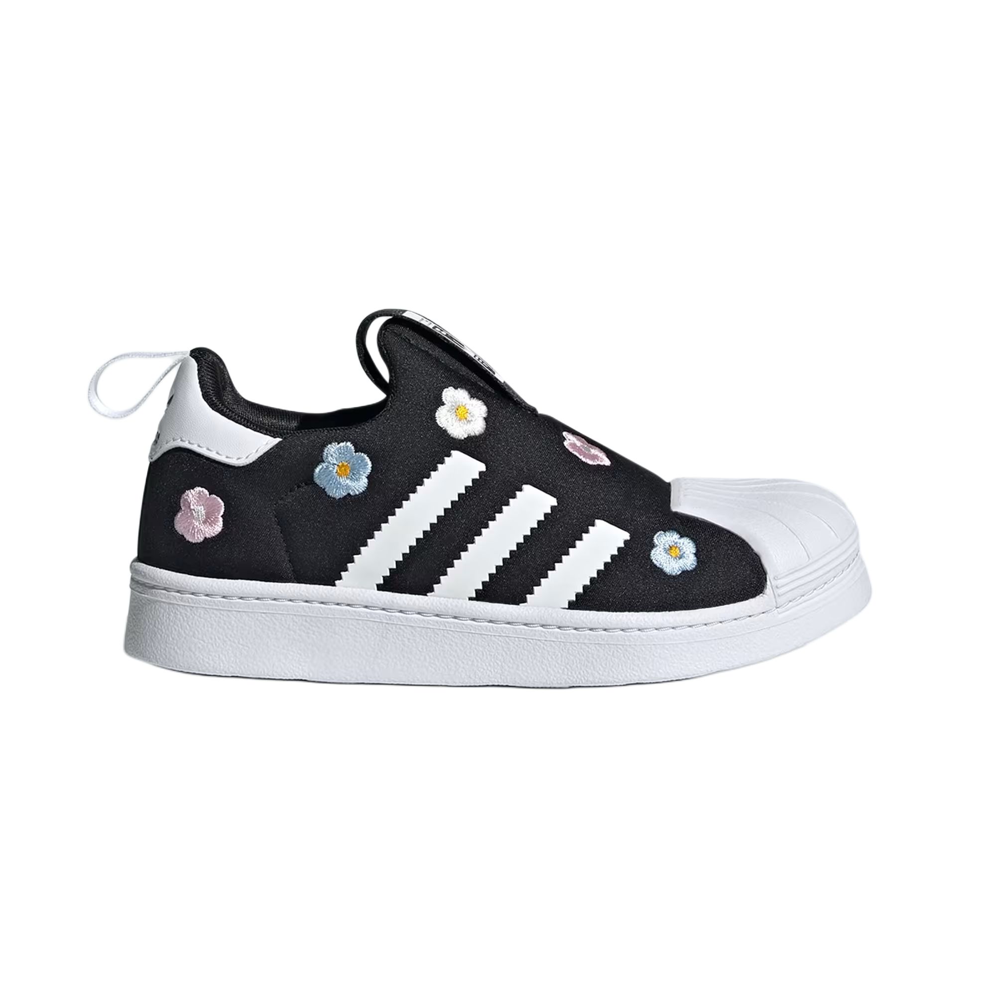 Детские кроссовки adidas originals SUPERSTAR 360 (черные) — 白色/核心黑色/透明粉色 — фото 3