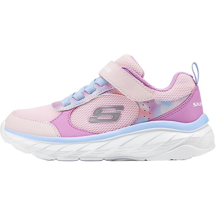 Skechers kids Skechers children's sports running and wind training shoes are comfortable and fashionable with soft soles and high elasticity, non-slip, wear-resistant, lightweight and shock-absorbing, low-cut children's training shoes, cherry pink, children's style