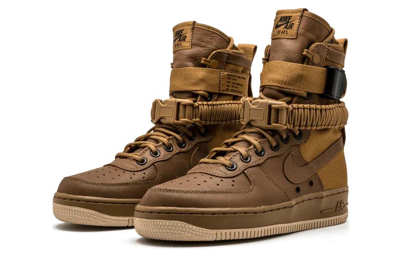 Унисекс кеды Nike Air Force 1 (коричнево-бежевые) — фото 4