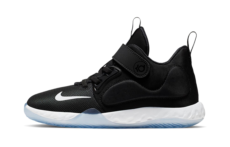Nike KD Trey 5 VII Durant low-top children's basketball shoes black and white for small and medium-sized children
