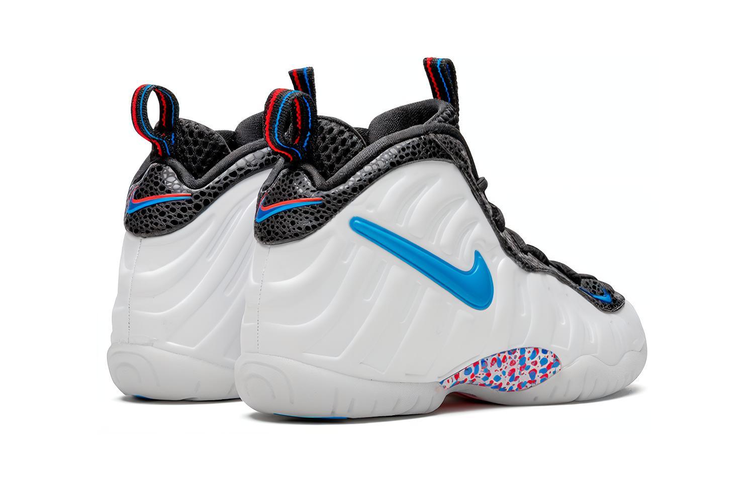 Детские кроссовки Nike Foamposite Pro (сине-белые) — Синий / белый — фото 6