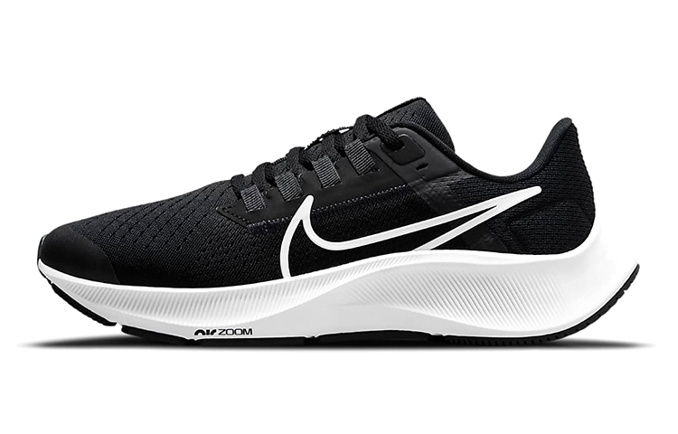 Nike Pegasus 38 comfortable sports wear-resistant and breathable low-top running shoes black and white children's style