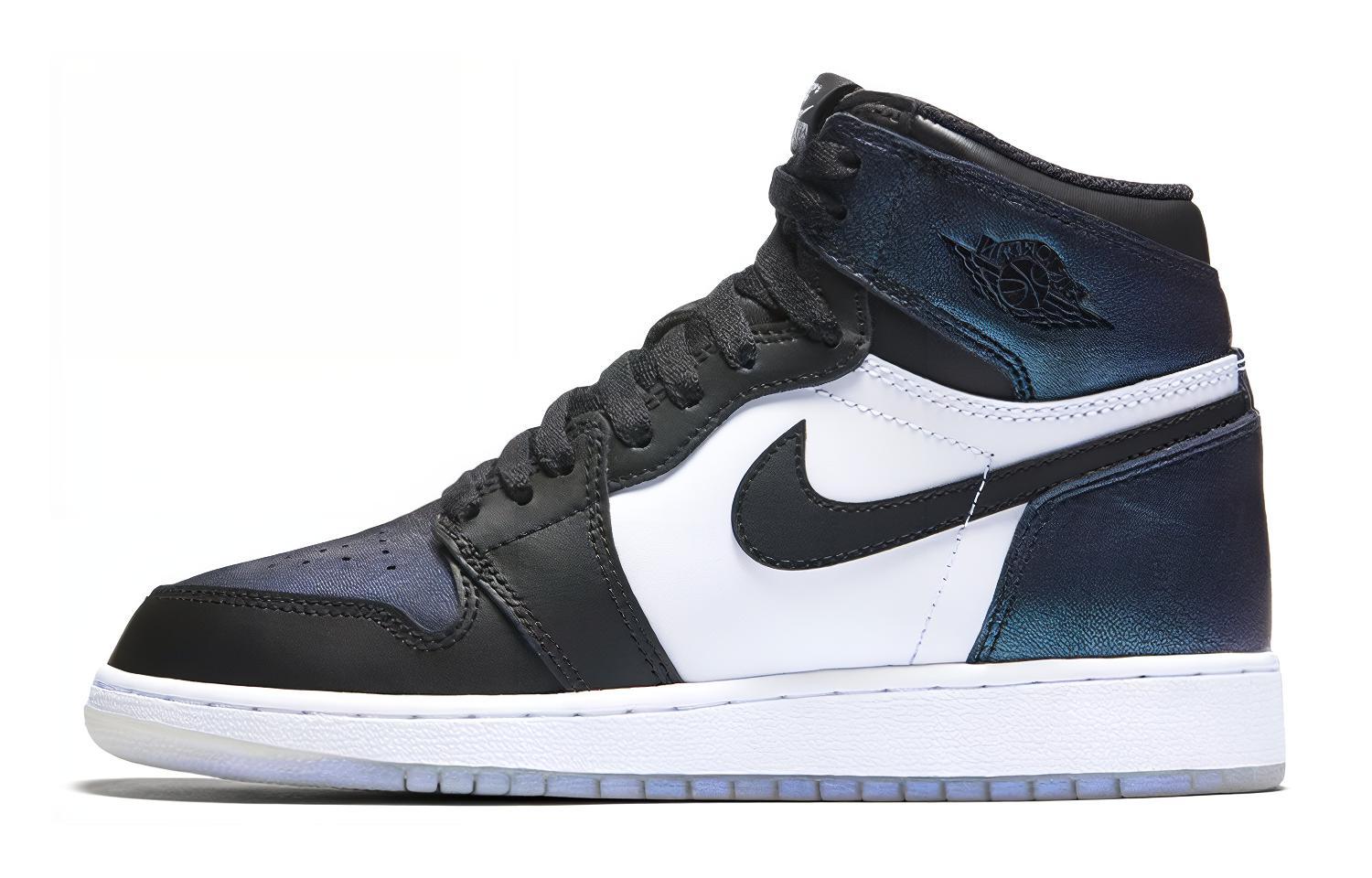 Кроссовки Jordan Air Jordan 1 Retro All Star 2017 Chameleon GS (черно-зеленые)