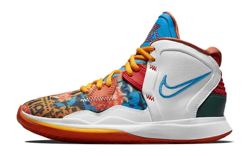 Nike Kyrie 8 infinity Kyrie 8 comfortable and durable GS mid-top practical basketball shoes beige orange blue same style for men and women