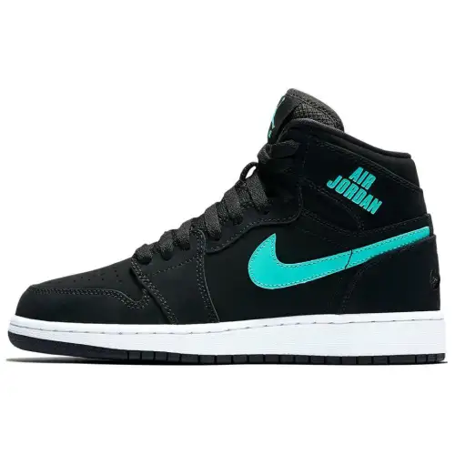 Jordan 1 Retro High Black Hyper Jade GS