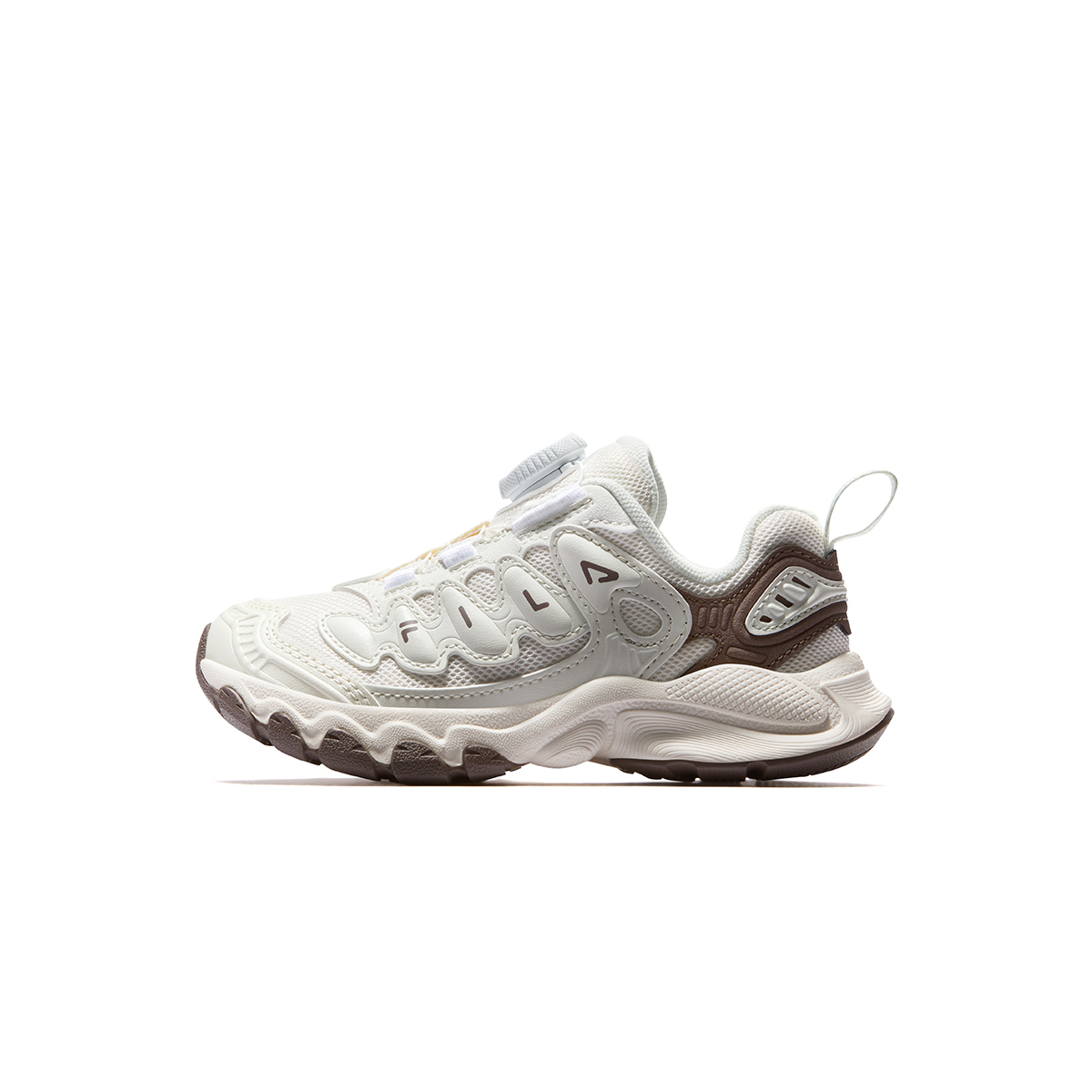 Детские кроссовки Fila KIDSHeritage-FHT RUFFLE SOUTH / (бежевые) — 黑/帆船蓝 淡紫色/兰花紫 奶白/深褐棕 消逝蓝/融合灰 黑/绽放粉 — фото 11