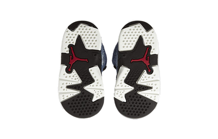 Детские кроссовки Jordan Air Jordan 6 “Washed Denim” (синий) — 牛仔蓝 — фото 5