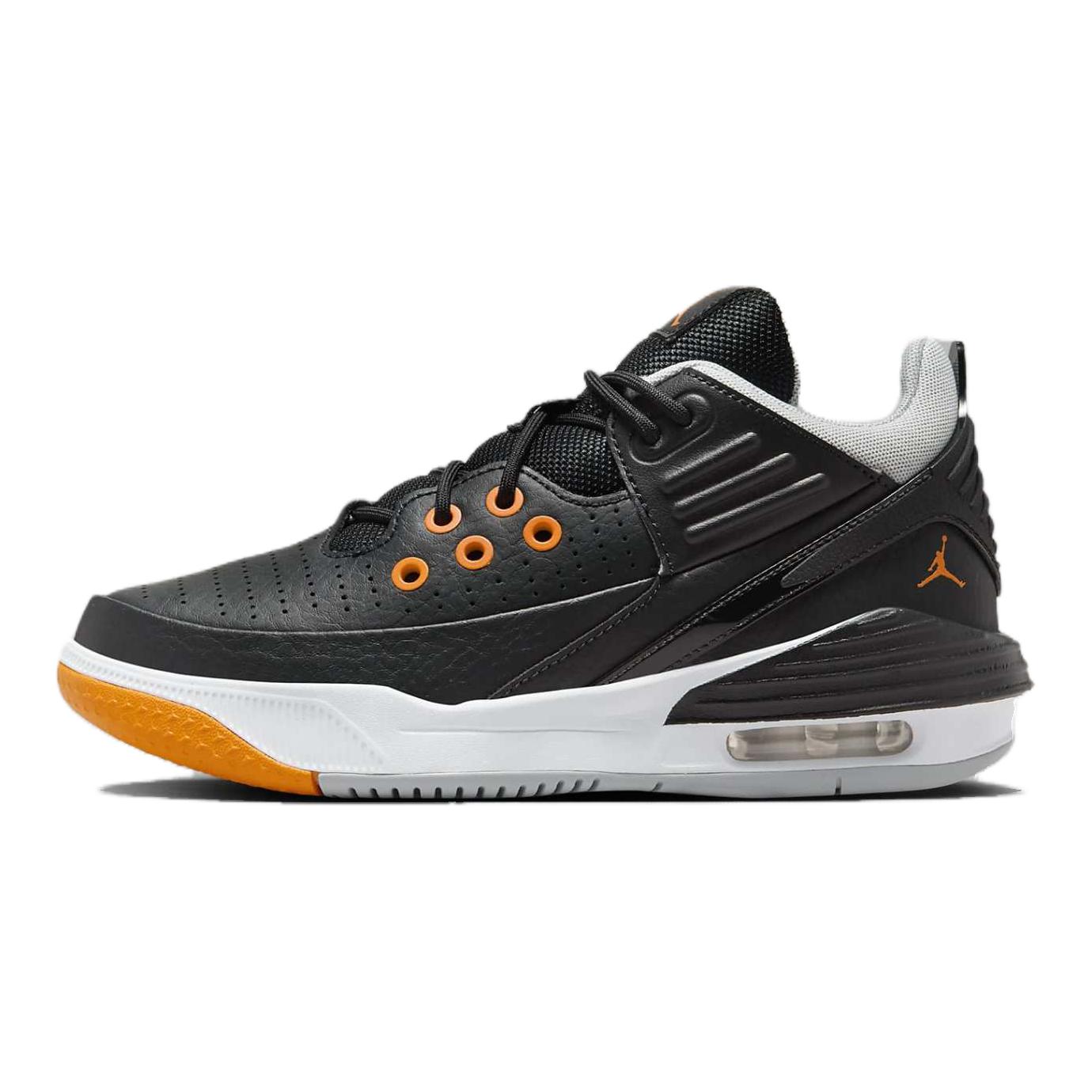 Jordan Max Aura 5 Low top Basketball Shoes Black Orange White Unisex