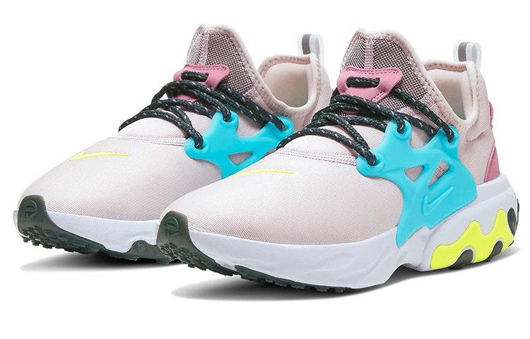 Кроссовки Nike NikeReact Presto (розово-сине-желтые) — Розовый / синий / жёлтый — фото 4