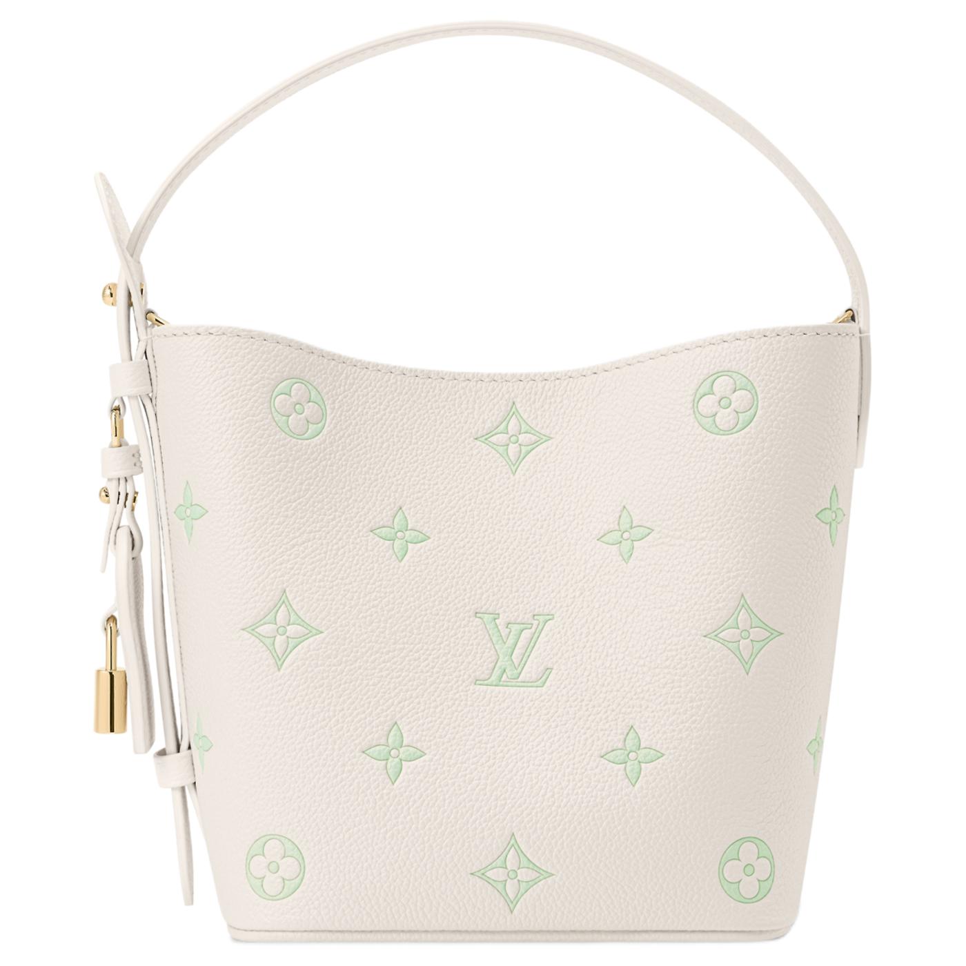 Женская сумка Louis Vuitton All In BB (бело-зеленая)
