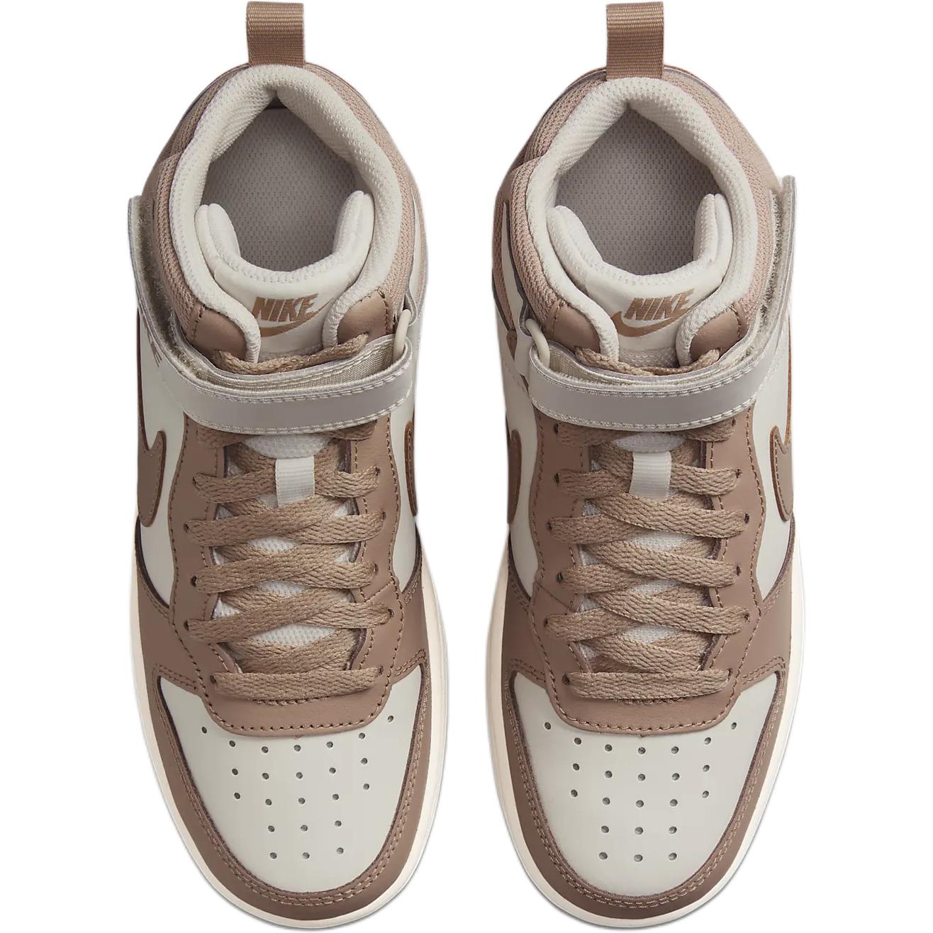 Унисекс кроссовки NikeCourt Borough Mid 2 (бело-коричневый) — фото 5