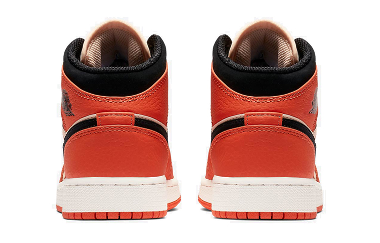 Кроссовки Jordan JordanAir Jordan 1 Mid GS (белый / синий / оранжевый) — фото 7