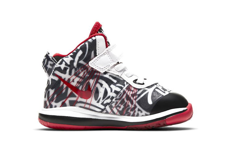 Кеды Nike Lebron 8 "Graffiti" (черно-красные) — фото 2