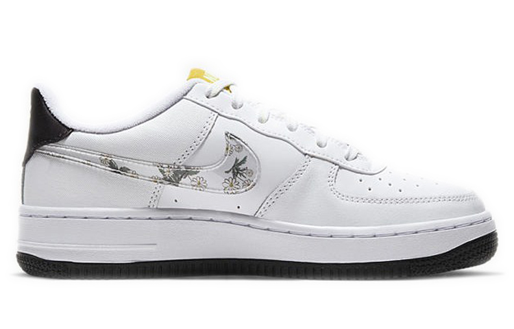 Кеды Nike NikeAir Force 1 "Daisy Pack" GS (бело-желтый) — Белыйжёлтый — фото 3